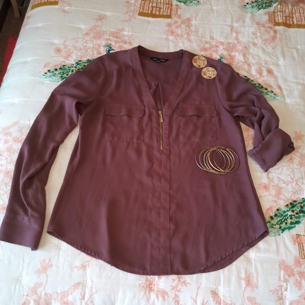 Express zip front convertible sleeve top